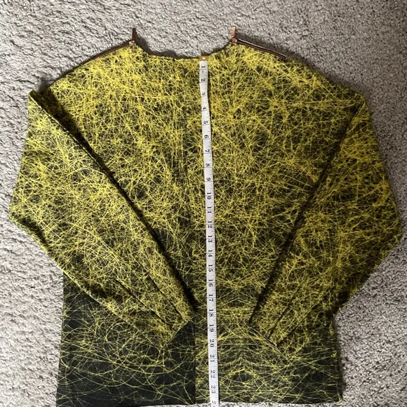 Cedric Charlier black/yellow splash rayon W sz8 top - Picture 4 of 11